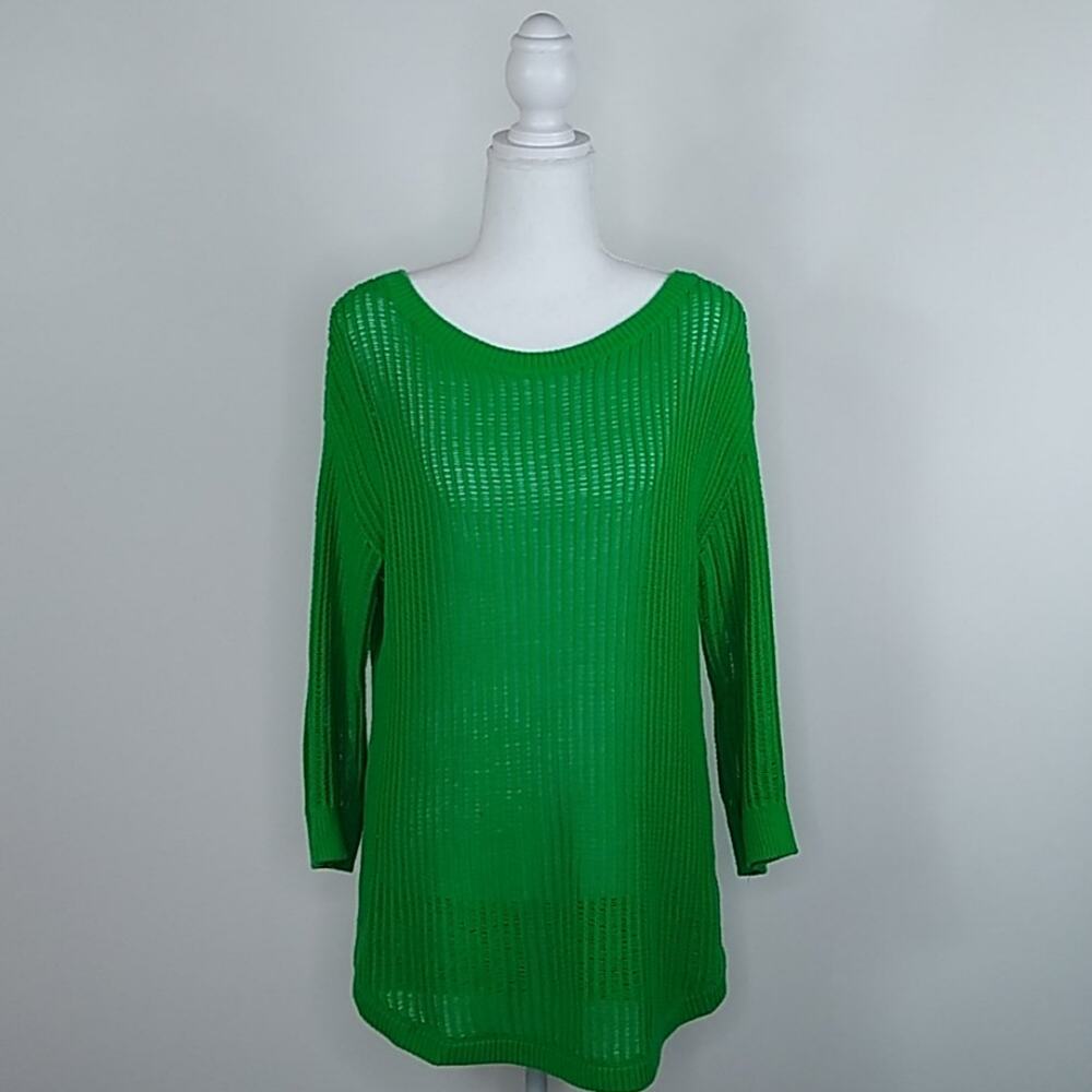 Gap Women's Open Knit Sweater Tunic Green Sm